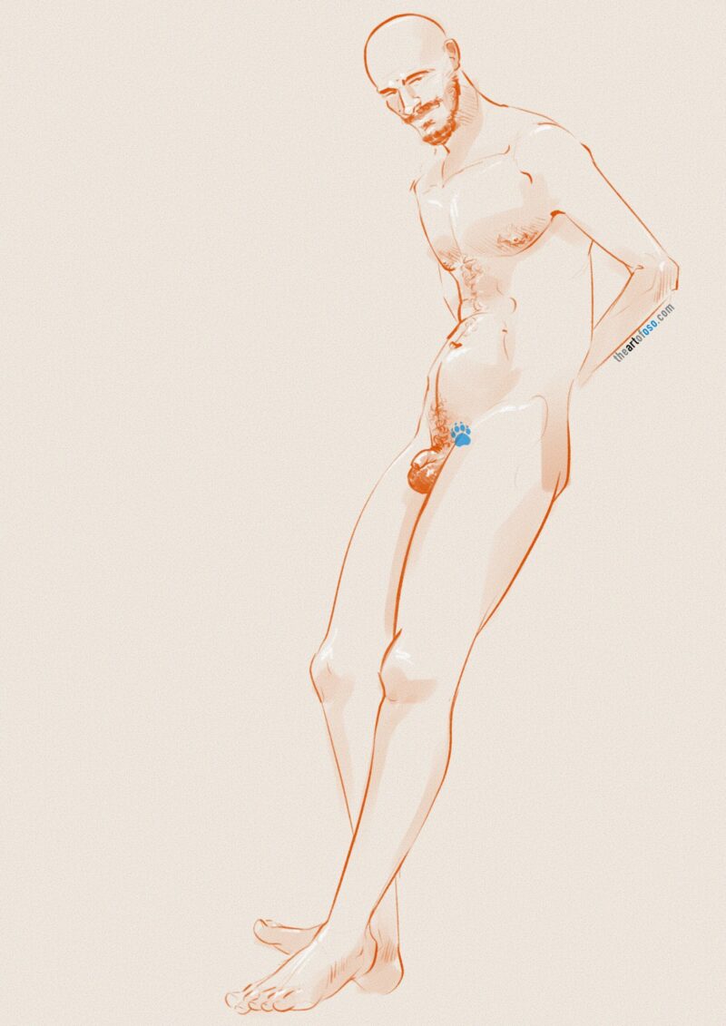 Digital art of a male figure.